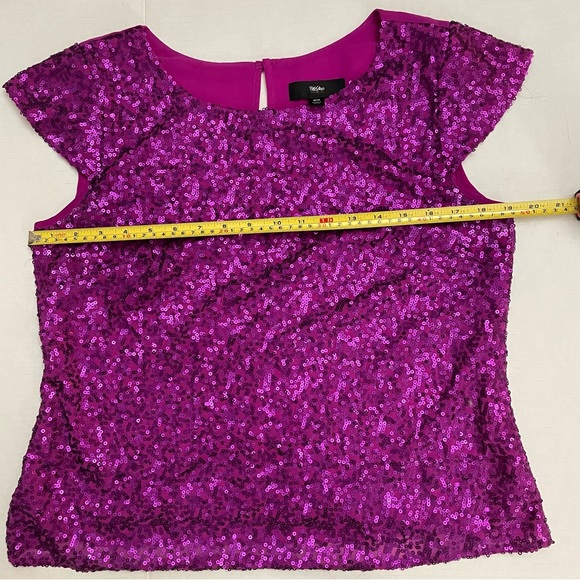Mossimo Purple/Pink/Magenta Sequined Top Size Medium — Very cute! - Picture 8 of 8